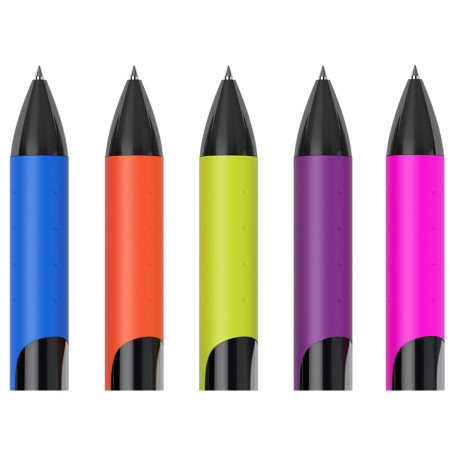 Ручка гелевая автоматическая Berlingo "Color Zone gel" черная, 0,5 мм, грип
