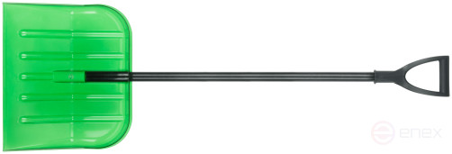Snow shovel, polycarbonate, aluminum handle, average 460x400x1380 mm