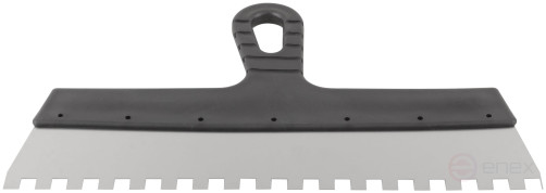 Шпатель фасадный нержавеющий зубчатый 350 мм / зуб 10 мм