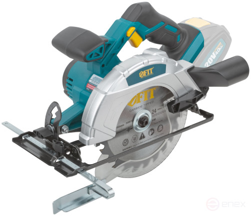 Circular circular saw 20 V; 3800 rpm; 165/20 mm; 2.3 kg; cut. tilt; box
