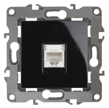 Розетка ЭРА Серия 12 12-3107-06 информационная RJ45 IP20 чёрный