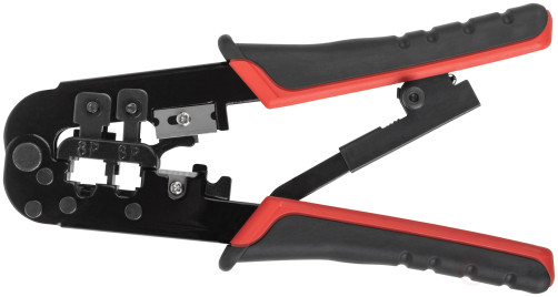 Crimper for crimping RJ11, RJ12, RJ45 connectors, rubberized handles 190 mm