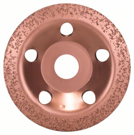 Carbide cup grinding circle 115 x 22.23 mm; fine-grained, beveled.