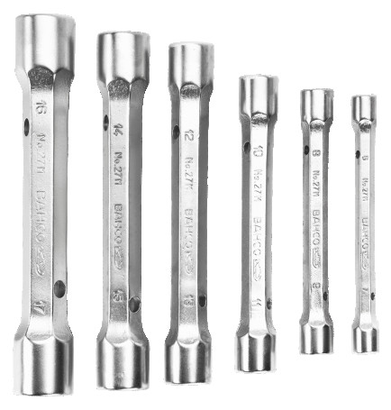 Set of end tubular keys, 6 - 17 mm, 6 pcs
