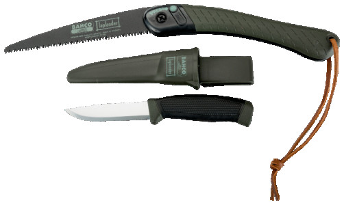 Set: knife + folding hacksaw