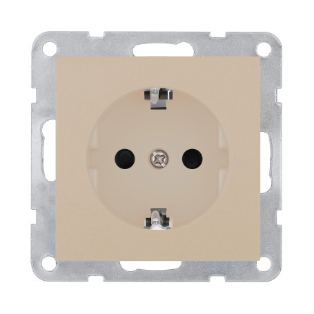 Socket with a/c, with blinds (champagne) LK80