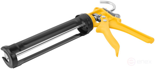 Sealant gun 225 mm semi-hull reinforced, polyamide handle, Professional