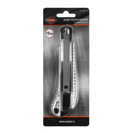 Aluminum knife with automatic locking, 18mm