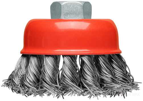 Корщетка-чашка, гайка М14, стальная витая проволока 65 мм, блистер