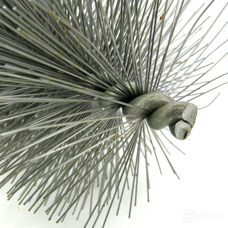 Steel brush D63, pile 0.40, fit M12 thread (14-563) cord brush for cleaning and cleaning holes, channels, heat exchanger, tubes and equipment in furnace, chimney, boiler systems