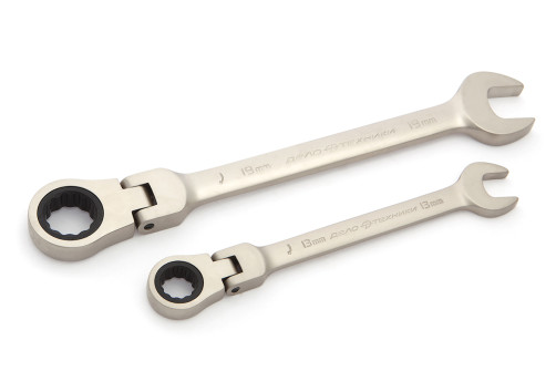 Набор ключей комб.трещоточных шарнирных (8,10,12,13,14,17 мм) 6 шт., пластик. холдер