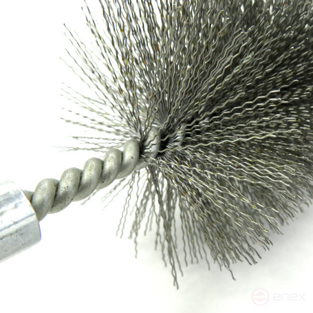Steel brush D58, pile 0.30, fit M12 thread (14-558) cord brush for cleaning and cleaning holes, channels, heat exchanger, tubes, equipment in furnace, chimney, boiler systems