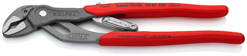 KNIPEX SmartGrip® Adjustable pliers with automatic installation, 32 mm (1 1/4"), turnkey 36 mm, L-250 mm, black.