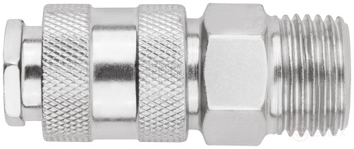Quick-release adapter with 1/2" male thread shut-off valve
