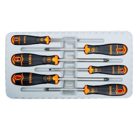 Screwdriver set slot/PH/PZ, 6 pcs