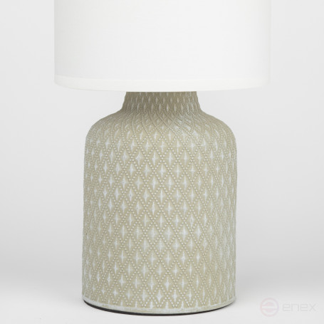 Rivoli Sabrina 7043-501 Table Lamp 1 * E14 40W ceramic grey with lampshade