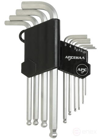 Набор ключей шестигранных НШ-10 Г-образных Арсенал