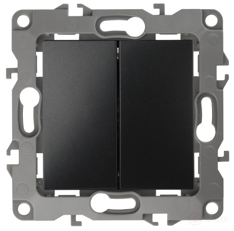 ERA Series 12 12-1112-05 Crossover Double Switch, 10AH-250V, Anthracite