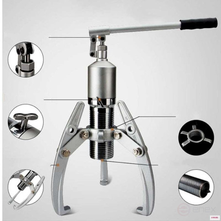 Hydraulic puller with integrated SG-5 pump (50-200 mm, 5 tons, universal design for installation of 2 or 3 grippers) MALIEN