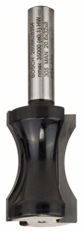Segment milling cutter 8 mm, R1 18.3 mm, D 20.6 mm, L 32 mm, G 63.5 mm