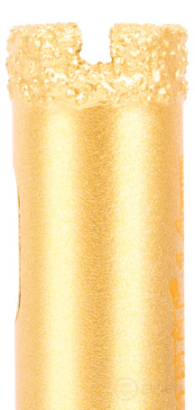 Коронка кольцевая по керамограниту, камню, кафелю и стеклу алмазная, вакуумное спекание 14х65 мм