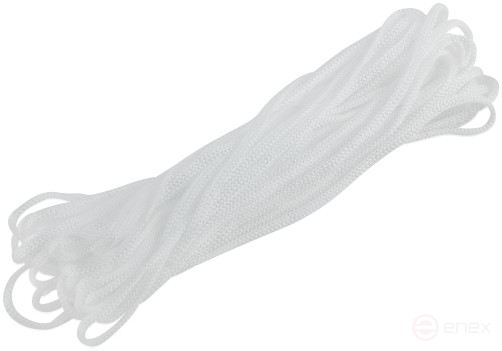 Шнур вязаный полипропиленовый без сердечника 5 мм х 20 м, р/н= 50,8 кгс