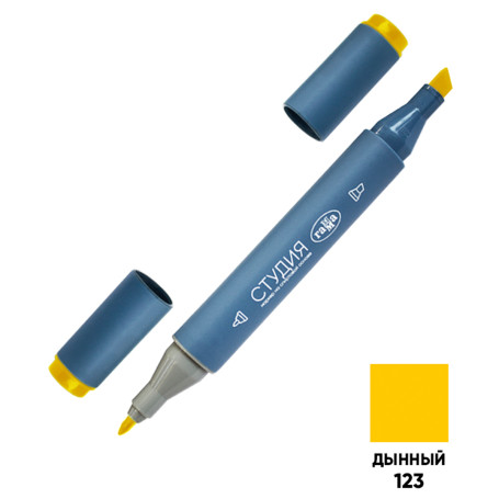 Double-sided marker for sketching Gamma "Studio", melon, triangular body, bullet-shaped / wedge-shaped. tips