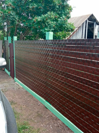 Fence tape mesh chain link 48 mm 50 meters WITHOUT CLIPS color brown