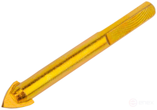 Сверло универсальное по кафелю, стеклу, керамограниту, бетону, кирпичу, трехгранный хвостовик, 12х85 мм