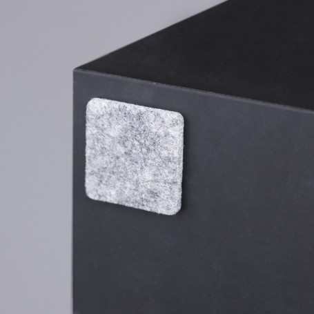 Подкладка самоприлипающая фетровая 25х25мм (1лист-36шт) серая AKS