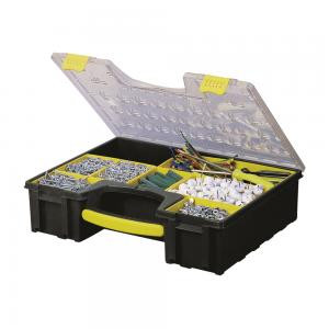 Professional organizer with 8 removable compartments plastic black-gray-yellow (14408) STANLEY 1-92-749. 42.3x33.4x10.5 cm