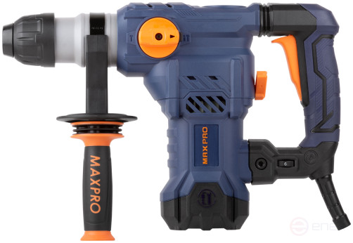MAX-PRO Перфоратор демонтажный 1500 Вт; 0-850 об/мин; 5,5 Дж; 3 режима; Д/Б/М-42/32/13; 5,2 кг; SDS-PLUS; антивибрационная ручка; резиновые вставки; р