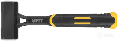 Forged all-metal sledgehammer, plastic rubberized handle 1 kg