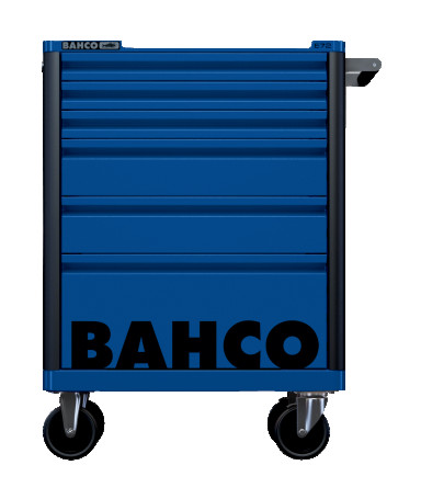 Tool cart with 6 drawers and protective sides, blue