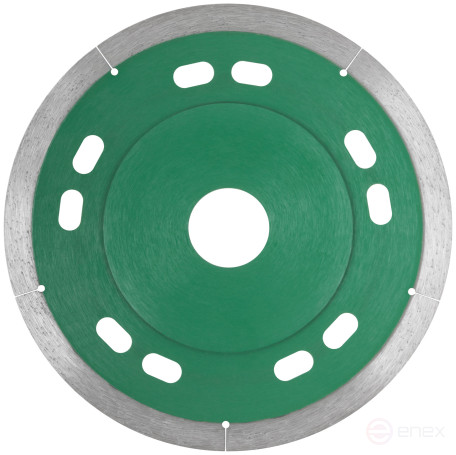 Diamond solid cutting disc (dry and wet cutting), for tiles and porcelain stoneware, 125x1.1x8.0x22.2 mm
