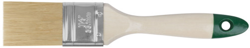 Кисть флейцевая "Хард", натуральная светлая щетина, деревянная ручка 1,5" (38 мм)