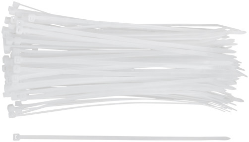 Хомуты нейлоновые для проводов, белые 100 шт., 3,6х200 мм