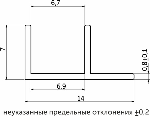 Corner bar 6 matte (L=0.6) AKS