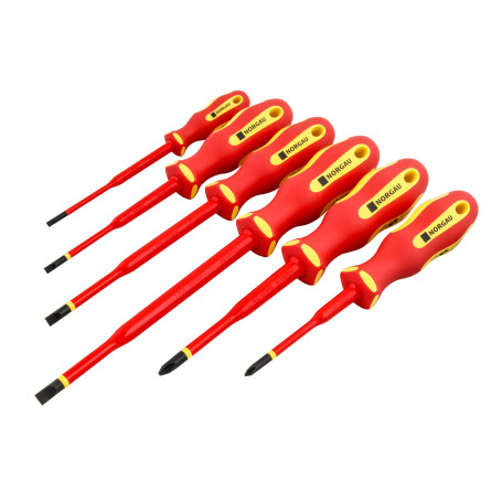 Set of dielectric screwdrivers NORGAU Industria NSB171VDE-006, 6 pieces