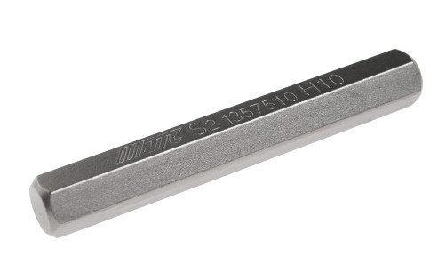 10mm 6-sided elongated bit H10x75mm S2 JTC