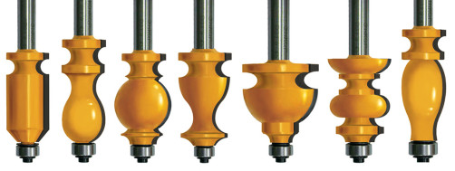 Набор фрез кромочных фигурных, хвостовик 12 мм, 7 штук