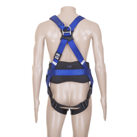 Safety harness with integrated belt for holding and positioning DVX07