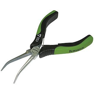 Pliers for electronics, needle, 45 degrees