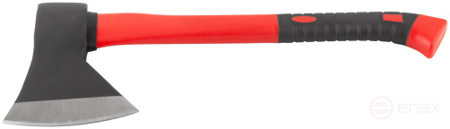 The axe is forged steel, reinforced fiberglass handle 1000 gr.
