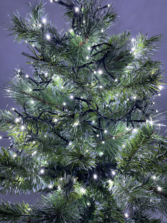 LED Christmas Garland ERA ENIN - GC Tinsel 3.9m Green Wire Cold Light