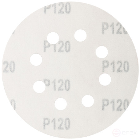 Круги шлифовальные с отверстиями (липучка), алюминий-оксидные, 125 мм, 5 шт. Р 120