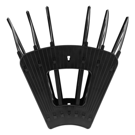 Лоток для бумаг веерный СТАММ "Эконом", 6-ти секционный, черный