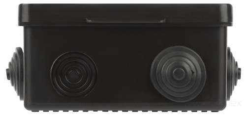 Soldering box ERA KOR-100-100-50- 8g-B open installation black 100x100x50mm with 8 vx hermetic leads. IP54