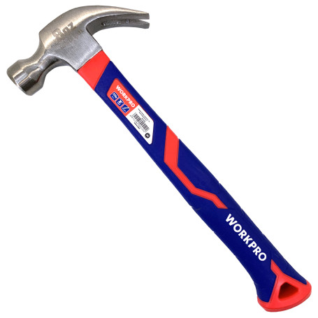Carpentry hammer with fiberglass handle 225g WP241009 WORKPRO