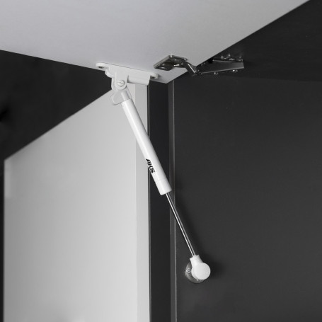 Overhead gas lift 100N with door closer white AKS PLUS